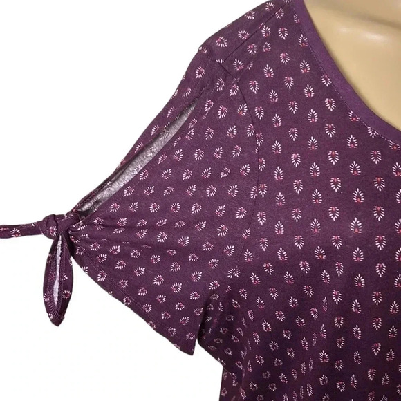 Reitmans tunic,women 2X . Linen cotton short sleeve,cold shoulder,tie,wrap top. - Picture 3 of 11